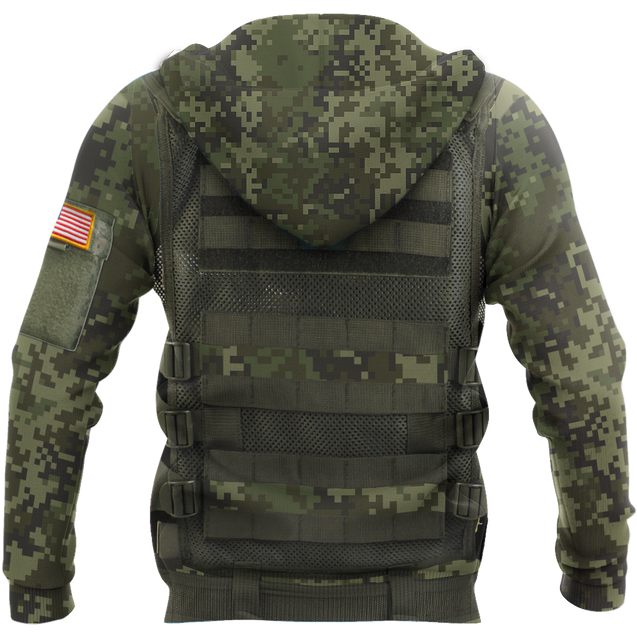 Custom America armor 3d hoodie shirt for men and women HG62100-Apparel-HG-Zip hoodie-S-Vibe Cosy™