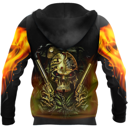 Old man with a gun MH2505201-Apparel-ML-Zipped Hoodie-S-Vibe Cosy™