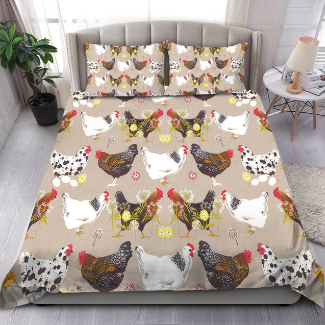 Chicken Art Bedding Set HAC110709-NM-Bedding Set-NM-Twin-Vibe Cosy™