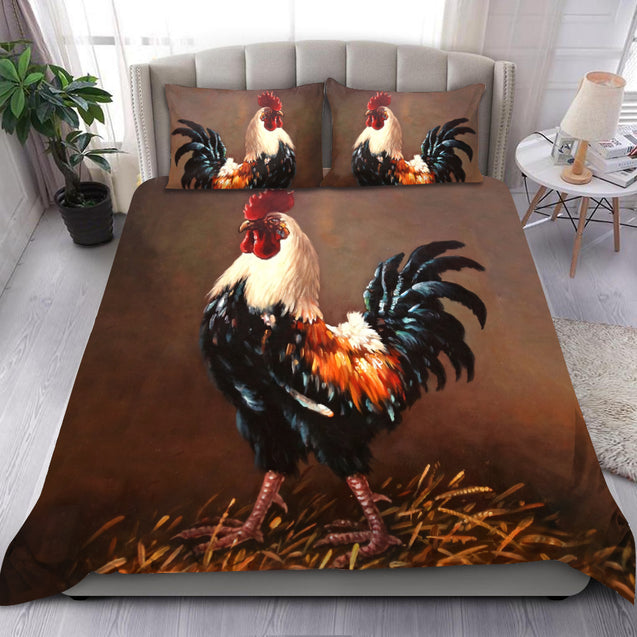 Chicken Art Bedding Set HAC110707-NM-Bedding Set-NM-Twin-Vibe Cosy™