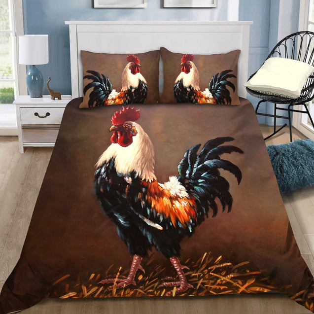 Chicken Art Bedding Set HAC110705-NM-Bedding Set-NM-Twin-Vibe Cosy™