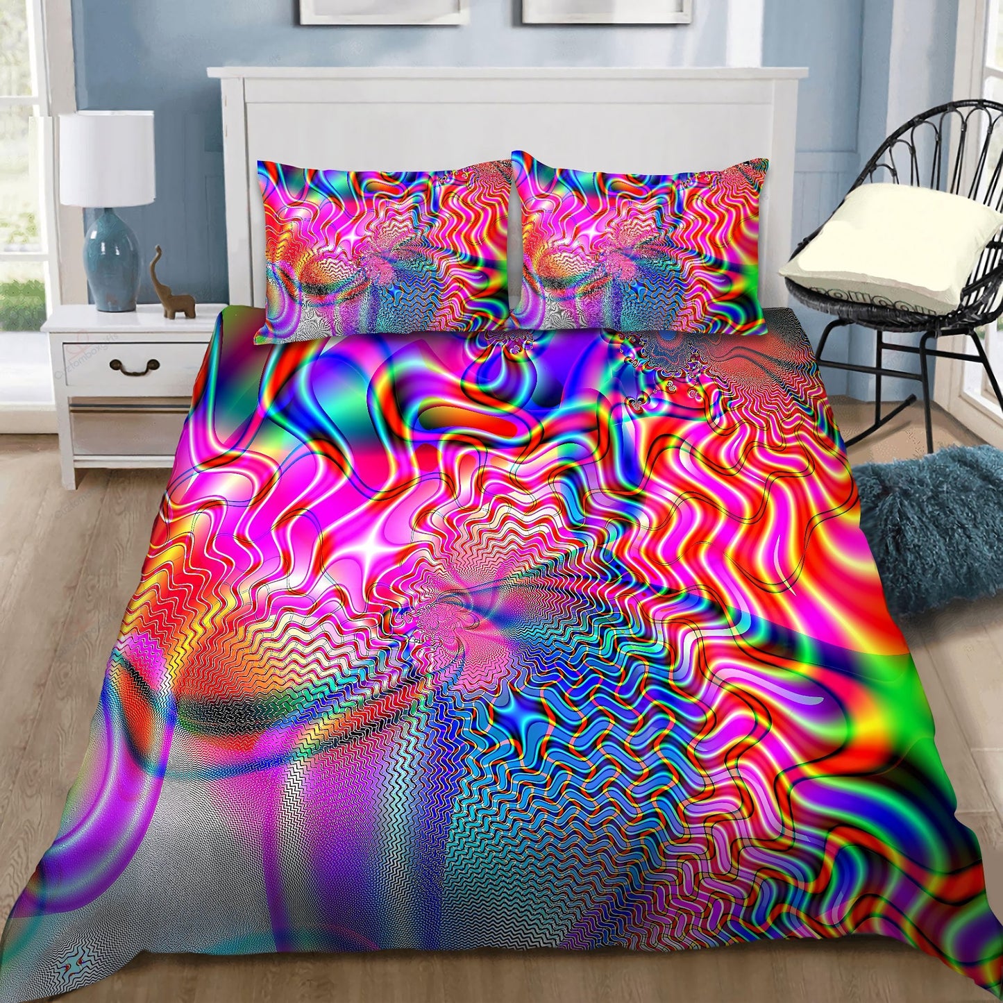 Loving Psychedelia Hippie Bedding Set DQB07102001-TQH-BEDDING SETS-TQH-Twin-Vibe Cosy™