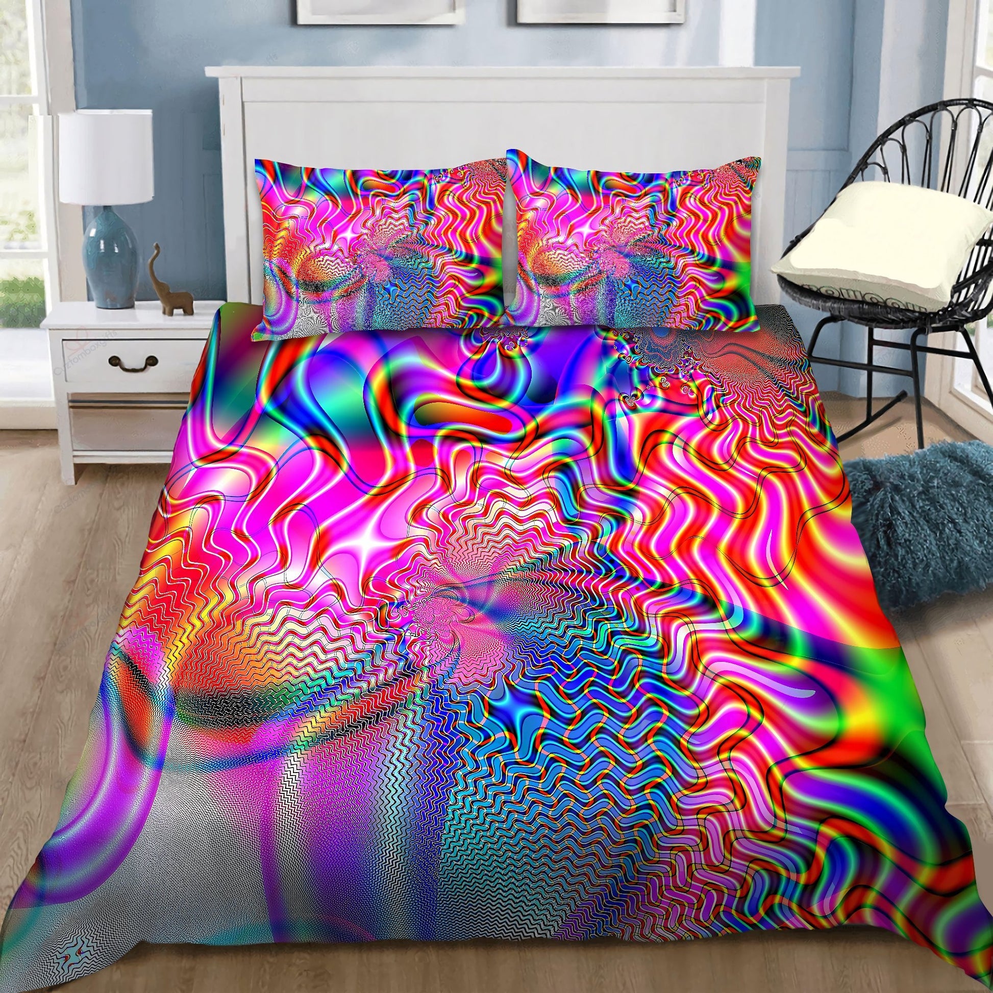 Loving Psychedelia Hippie Bedding Set DQB07102001-TQH-BEDDING SETS-TQH-Twin-Vibe Cosy™