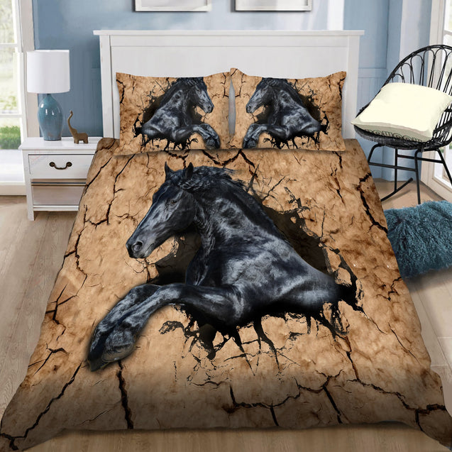 Black Horse Bedding Set DQB07222005-Quilt-TA-Twin-Vibe Cosy™