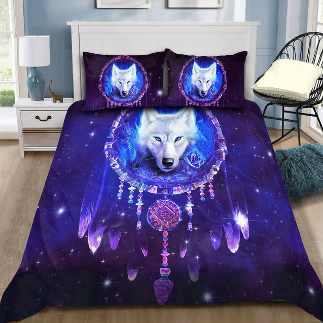 Native American White Wolf Dream Catcher Bedding Set NTN08242001-MEI