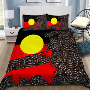 Aboriginal Bedding Set , Aboriginal Flag and Pattern-HP-Bedding Set-HP Arts-US Twin-Vibe Cosy™