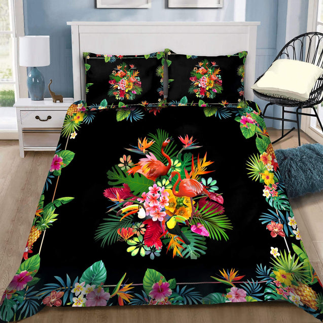 Tropical Flamingo And Toucan Bird Bedding Set AM082041-MEI