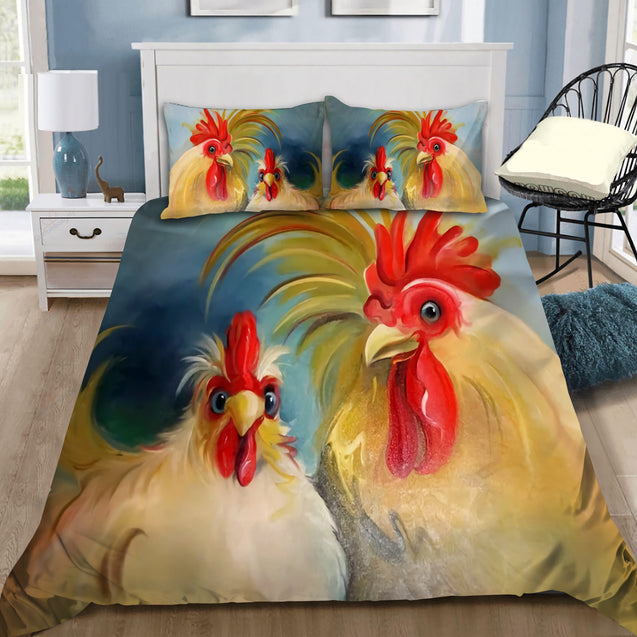 Chicken Art Bedding Set HAC130701-NM-Bedding Set-NM-Twin-Vibe Cosy™