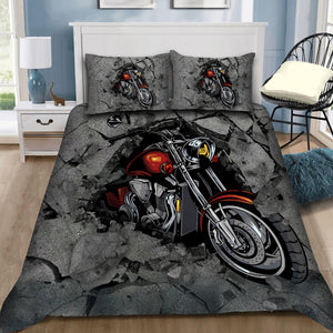 Motorbike Breaks The Wall Bedding Set AM072069-LAM-LAM-US Twin-Vibe Cosy™