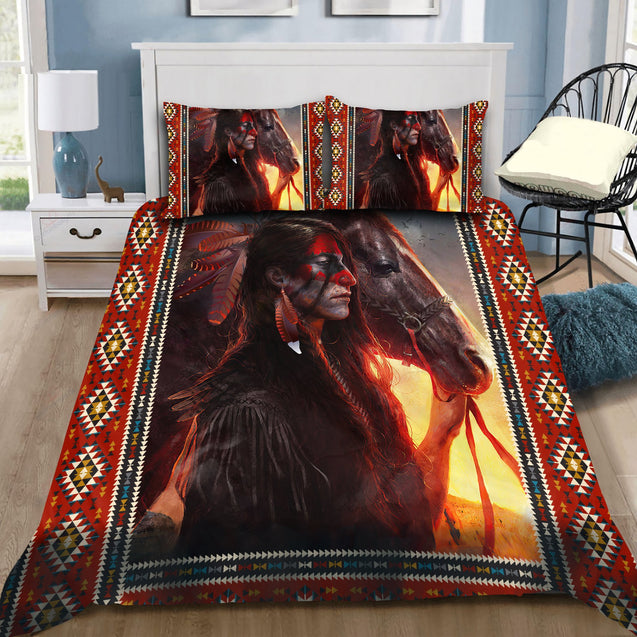 Native American Man And Horse Bedding Set NTN08102001-MEI