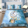 Love Gift Native American White Wolf Couple Bedding Set MEI