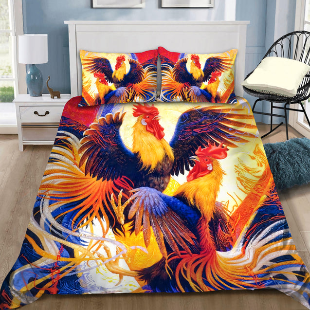 Chicken Art Bedding Set HAC130702-NM-Bedding Set-NM-Twin-Vibe Cosy™