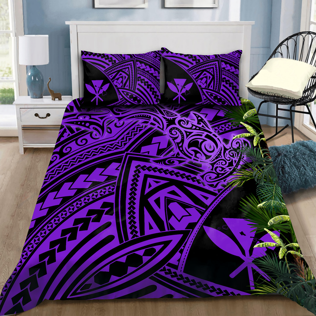 Hawaii Polynesian Purple Bedding Set-ML-ML-US Twin-Vibe Cosy™