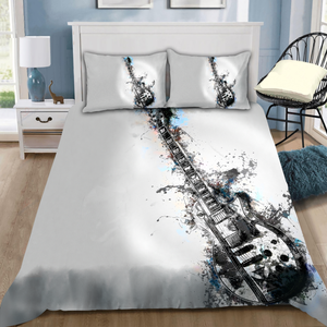 Electric Guitar Black and White Bedding Set-ML-ML-US Twin-Vibe Cosy™