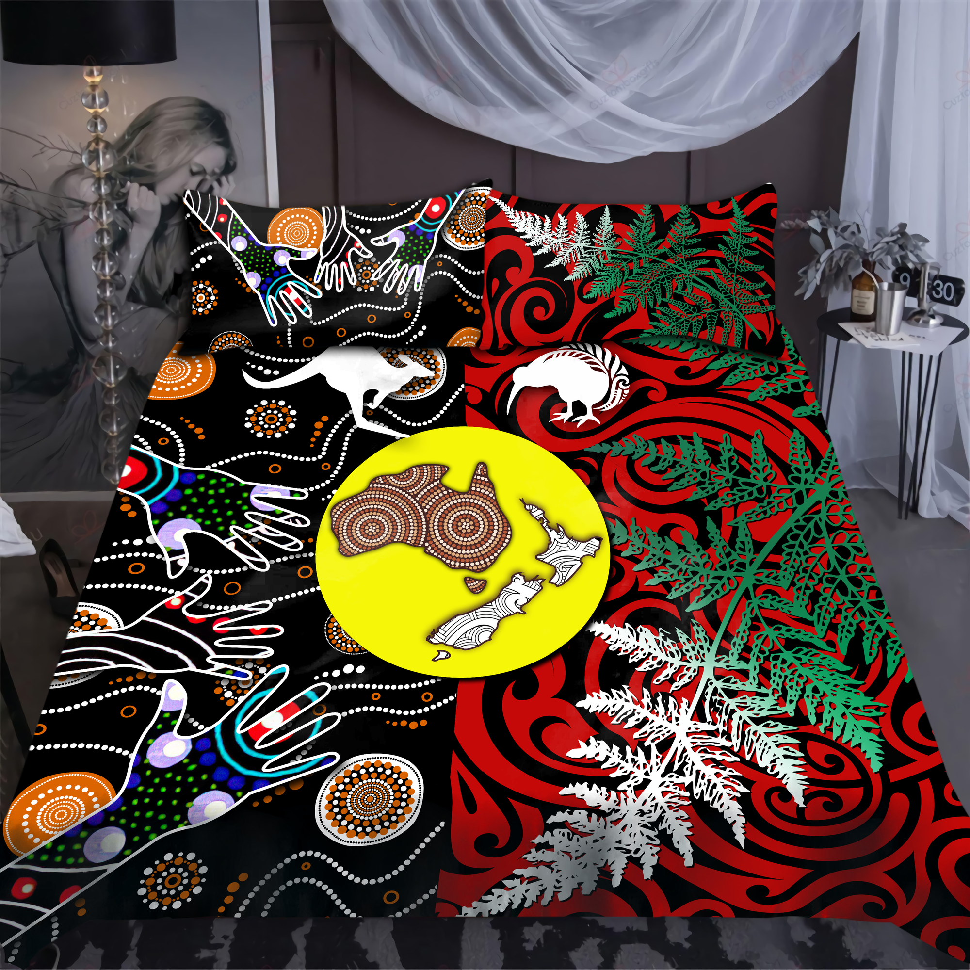 Australia new zealand bedding set maori aboriginal-Bedding-PL8386-Twin-Vibe Cosy™