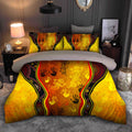 Aboriginal Bedding Set, Australia Rock Painting Hand Lizard Art Golden Style Bedding Set TR2006205-Bedding Set-Huyencass-US Twin-Vibe Cosy™