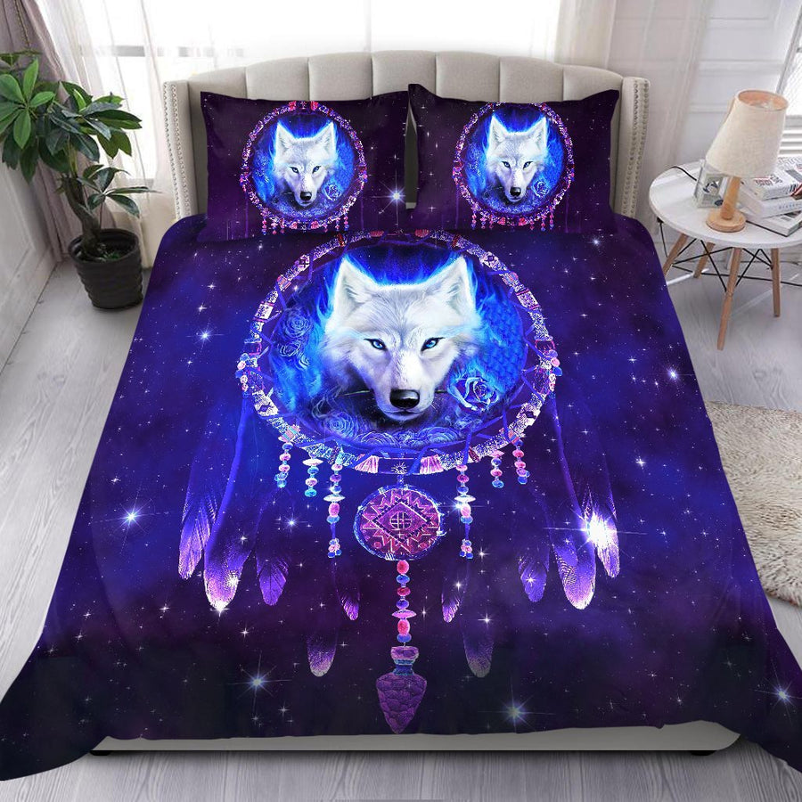 Native American White Wolf Dream Catcher Bedding Set NTN08242001-MEI
