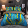 Aboriginal Bedding Set, Australia Indigenous Blue Turtles Painting Art Bedding Set TR3006201