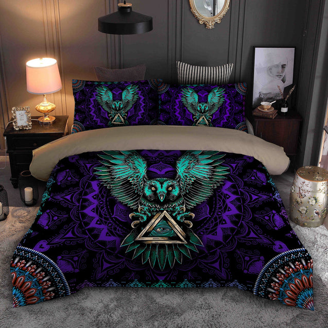 Beautiful Mandala Owl Bedding Set TR1908201-MEI