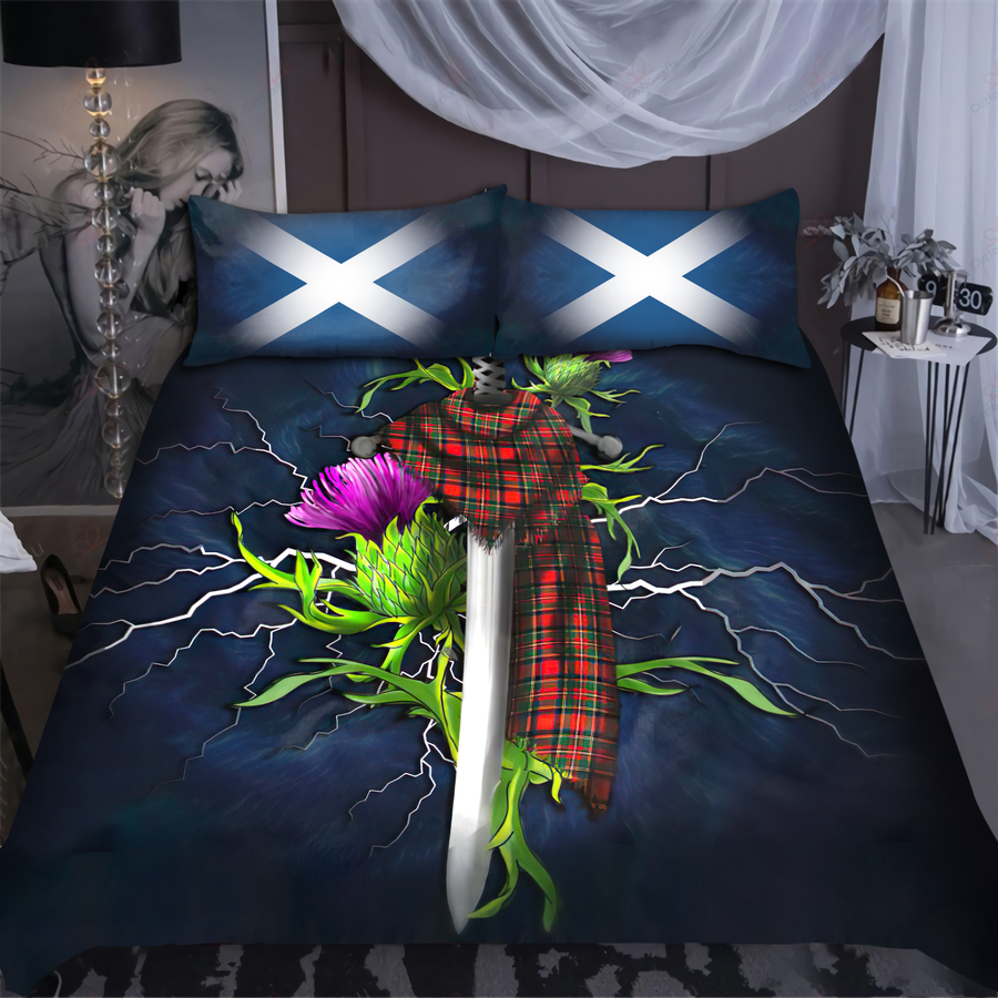 Scotland Sword Tartan Bedding Set MH2007201-Bedding Set-TT-Twin-Vibe Cosy™