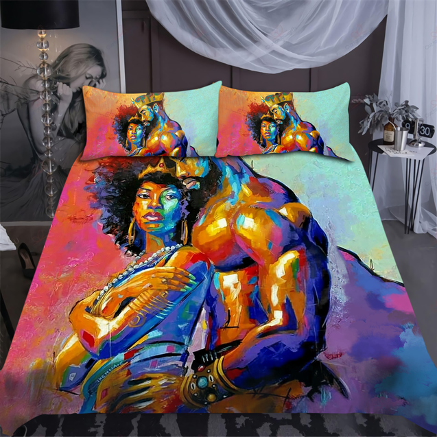 African Couple Love Bedding Set-ML-ML-US Twin-Vibe Cosy™