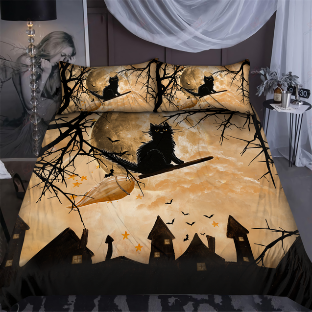 Black Cat Halloween bedding set JJ08082001