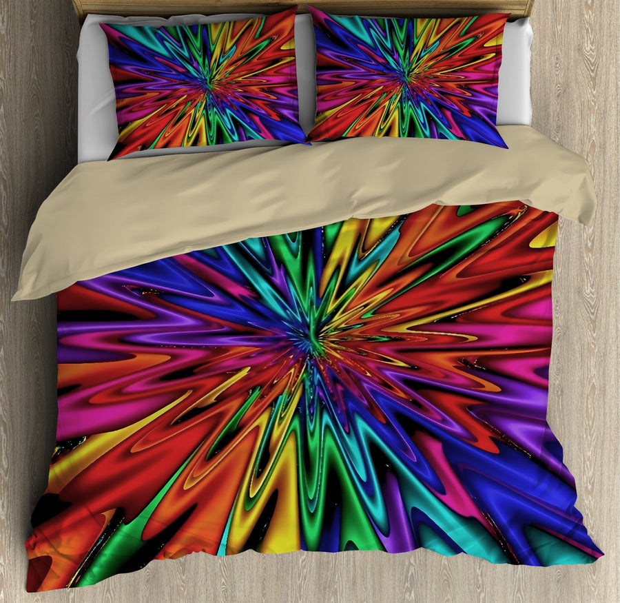 Acid Trip Hippie Color Bedding Set DQB07092002-TQH-BEDDING SETS-TQH-Twin-Vibe Cosy™