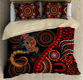 Aboriginal Lizard Hiden Sun style Australia Indigenous Painting Art Bedding Set