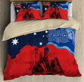 Australia Architectural Red Flag Painting Art Bedding Set