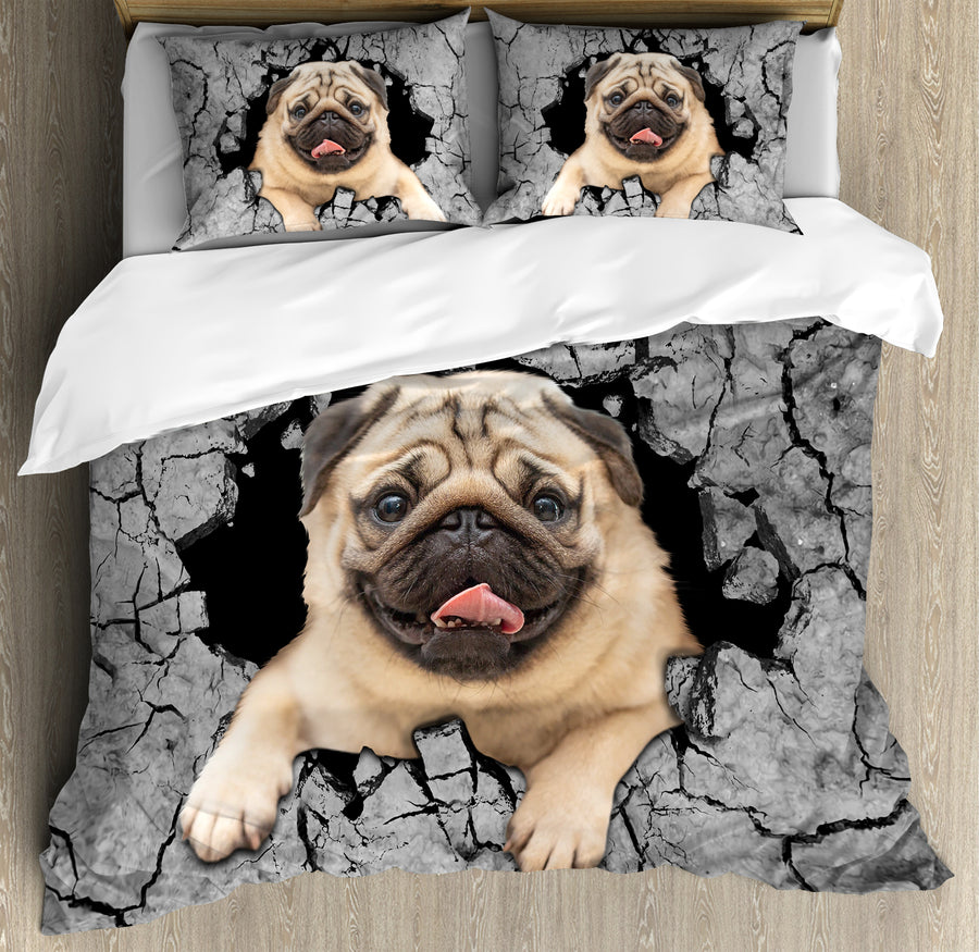 Pug bedding set HAC170704S-HG-Bedding Set-HG-Twin-Vibe Cosy™