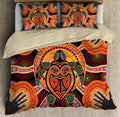 Aboriginal Turtle Touch the Sun Bedding Set, Australia Indigenous Painting Art Bedding Set-Bedding Set-Huyencass-Twin-Vibe Cosy™