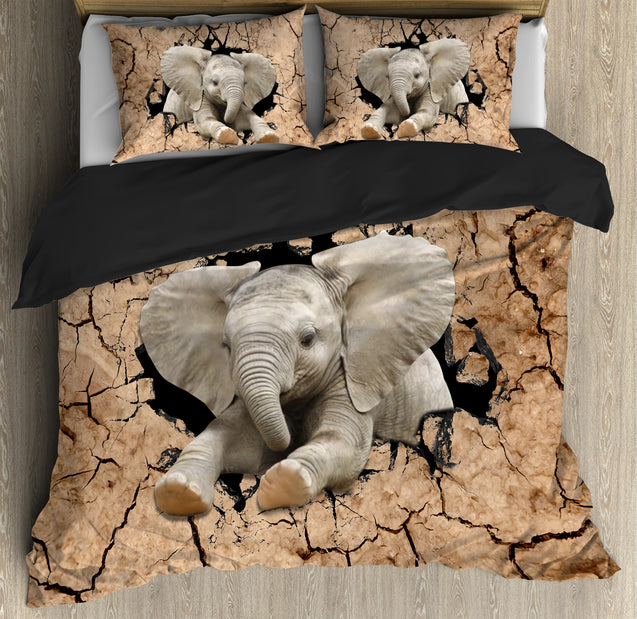 Elephant bedding set HG71506-Bedding Set-HG-Twin-Vibe Cosy™