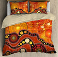 Aboriginal Australia Indigenous Flag Circle Dot Painting Art Bedding Set TR2906201
