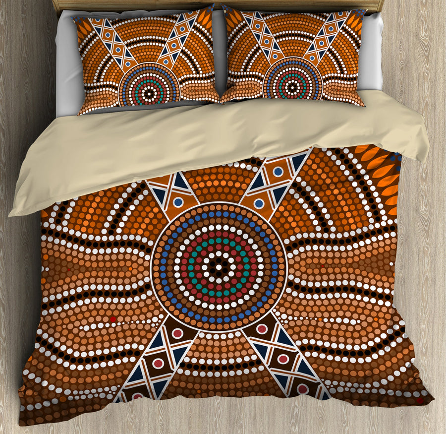 Aboriginal Bedding Set, Australia Indigenous Painting Art Bedding Set TR1906201-Bedding Set-Huyencass-US Twin-Vibe Cosy™
