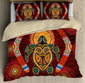 Aboriginal Turtle Boomerangs Bedding Set, Australia Indigenous Painting Art Bedding Set-Bedding Set-Huyencass-Twin-Vibe Cosy™