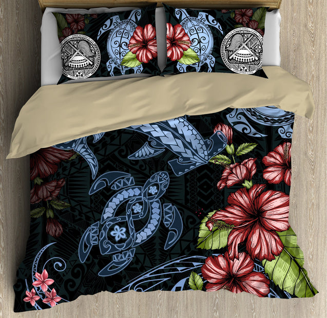 American Samoa Polynesian Sea Turtle Bedding Set-ML-ML-US Twin-Vibe Cosy™