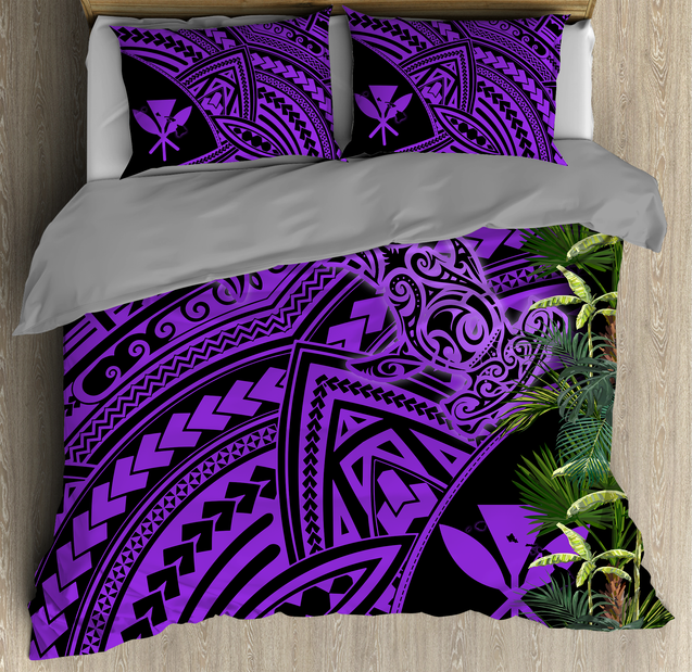 Hawaii Polynesian Purple Bedding Set-ML-ML-US Twin-Vibe Cosy™