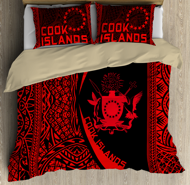 Cook Islands Red Bedding Set-Bedding Set-Huyencass-Twin-Vibe Cosy™