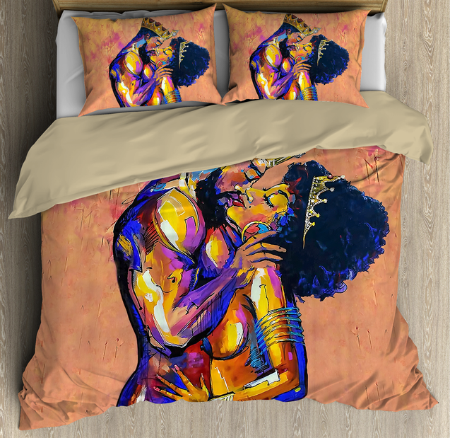 African Couple Love Bedding Set-ML-ML-US Twin-Vibe Cosy™