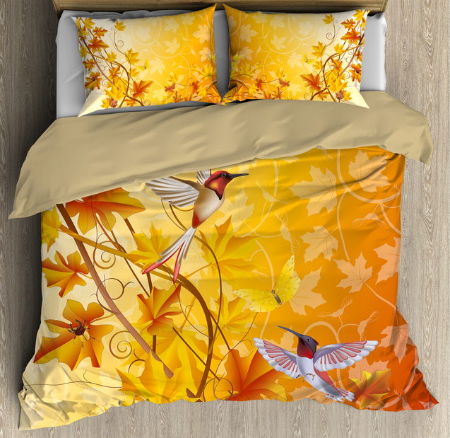 Canada Hummingbird Bedding Set-ML-ML-US Twin-Vibe Cosy™