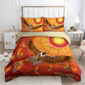 Aboriginal Eagle flying into sunset Bedding Set, Australia Indigenous Bedding Set-Bedding Set-Huyencass-Twin-Vibe Cosy™