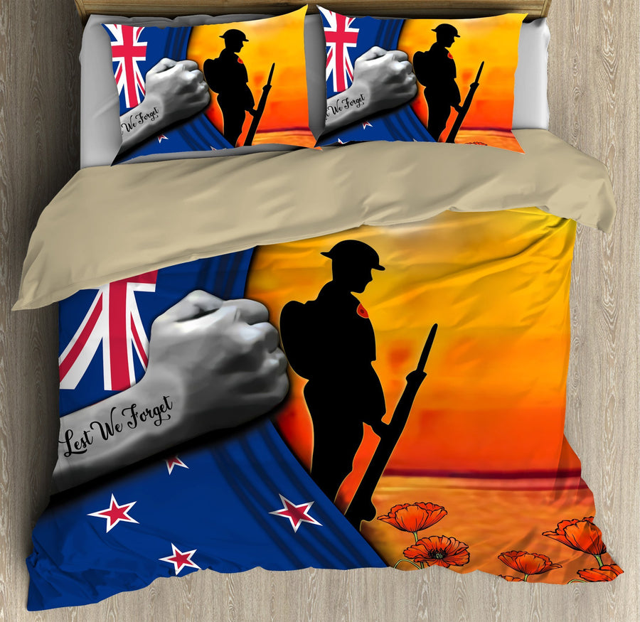 Honor and respect day New Zealand Veteran Bedding set