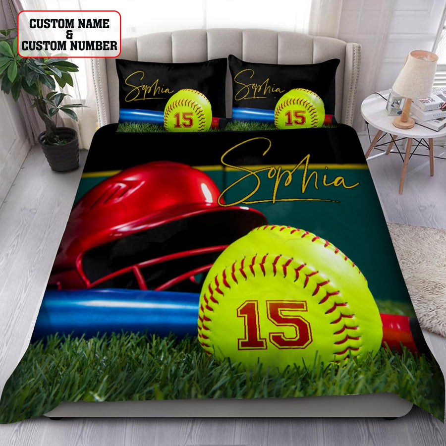 Softball custom bedding set AM092020