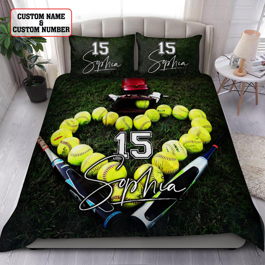 Softball custom bedding set AM092022