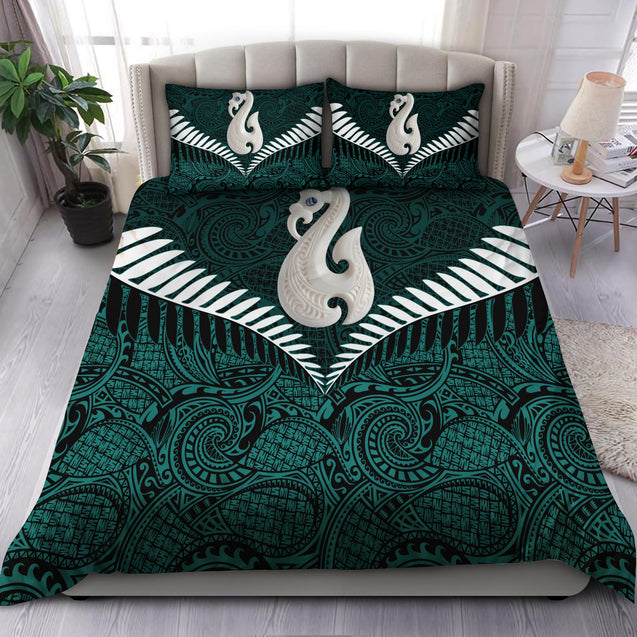 Aoteatoa New Zealand Maori Bedding Set Kiwi Silver Fern TR2007202S