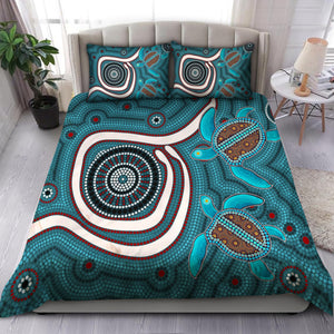 Aboriginal Turtles Australia Indigenous Painting Art Bedding Set TR0407201-Bedding Set-Huyencass-US Twin-Vibe Cosy™