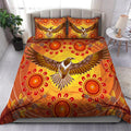 Aboriginal Eagle Power Sunset Bedding Set, Australia Indigenous Bedding Set-Bedding Set-Huyencass-Twin-Vibe Cosy™