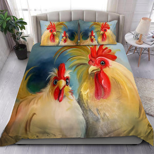 Chicken Art Bedding Set HAC130701-NM-Bedding Set-NM-Twin-Vibe Cosy™