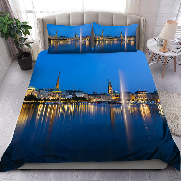 Germany Bedding Set - Hamburg Binnenalster Lake HAC260603-NM-Bedding Set-NM-US Twin-Vibe Cosy™