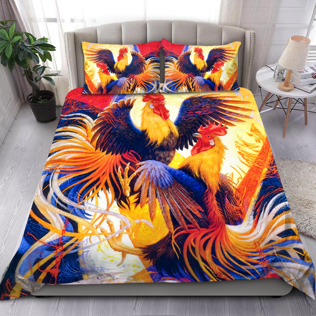 Chicken Art Bedding Set HAC130702-NM-Bedding Set-NM-Twin-Vibe Cosy™